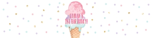 Water Bottle Labels Ice Cream Cone Pink Purple 0243 design preview