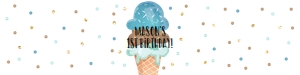 Water Bottle Labels Ice Cream Cone Boy Blue Brown 0243 design preview