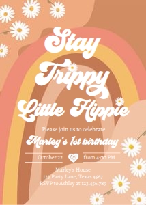Invitation Birthday Stay Trippie 0428 design preview