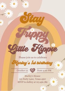 Invitation Birthday Stay Trippie Light 0428 design preview