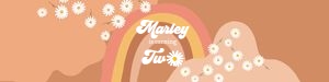 Water Bottle Label Retro Daisy 0428 design preview