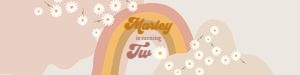 Water Bottle Label Retro Daisy Two Light 0428 design preview