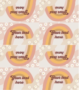 Food Label Retro Rainbow Light 0428 design preview