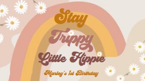Gable Box Retro Daisy Trippy Hippie Light 0428 design preview