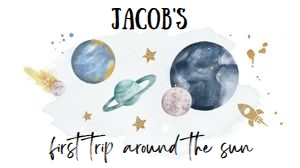 Gable Box Label Space Planets White Boy First Trip 0357 design preview