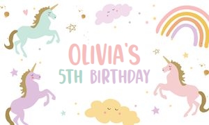 Backdrop Banner Unicorn Simple 0426 design preview