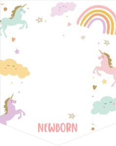 Monthly Banner Unicorn Pastel 0426 design preview