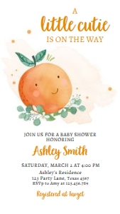 Baby Shower Invitation Little Cutie 0430 Phone design preview