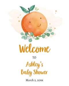 Baby Shower Welcome Little Cutie 0430 design preview