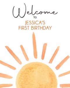 Welcome Sign Sun Watercolor V2 0431 design preview