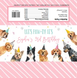 Candy Bar Wrapper Dog Girl 0384 design preview