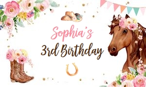 Backdrop Banner Horse Brown 0408 design preview