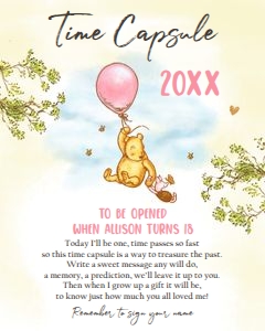 Time Capsule Winnie The Pooh Girl 0425 design preview
