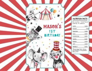 Chip Bag Circus Animals Neutral 0355 design preview