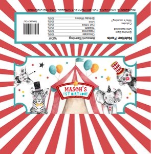 Candy Bar Wrapper Circus Neutral 0355 design preview