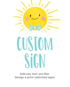 Custom Editable Sunshine Boy Sign 8x10 0141 design preview
