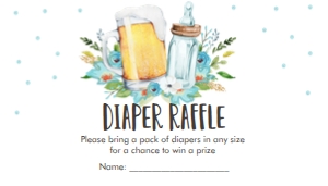 Diaper Raffle Ticket Brewing White Blue 0190 design preview