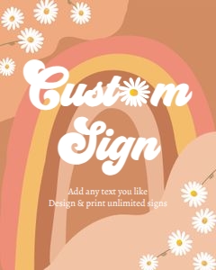 Custom Editable Retro Sign 0428 design preview