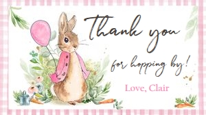 Gift Box Label Flopsy Bunny Balloon 0351 design preview