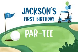 Backdrop Banner Golf 0405 Blue White design preview