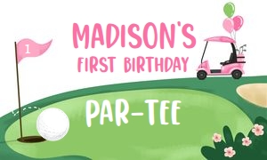 Backdrop Banner Golf 0405 Pink White design preview