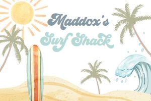 Backdrop Banner Surf Shack 0433 design preview