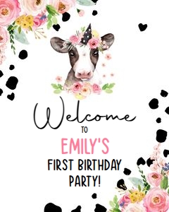 Welcome Sign Cow 0434 design preview