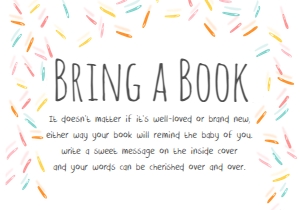 Bring a Book Baby Sprinkle White 0216 design preview