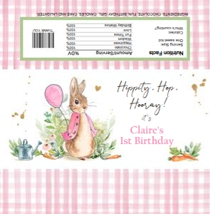 Candy Bar Wrapper Flopsy Birthday 0351 design preview