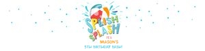Water Bottle Label Pool Party Boy White 0169 design preview