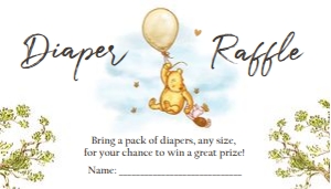 Diaper Raffle Ticket Winnie The Pooh Neutral V2 0425 design preview