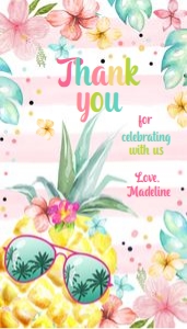 Favor Tag Thank You Pineapple Corjl 0413 design preview
