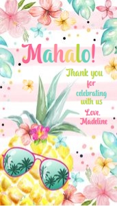 Favor Tag Mahalo Pineapple Corjl 0413 design preview