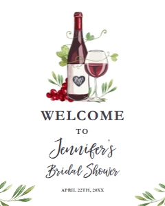 Welcome Sign Wine v2 White 0234 design preview