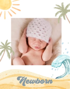 Birthday Monthly Photo Banner Surf 0433 design preview