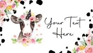 Food Label Cow Pink 0434 design preview