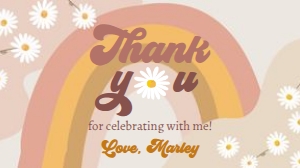 Gable Box Retro Daisy Thank You Light 0428 design preview