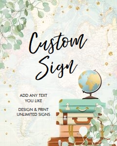 Custom Sign Eucalyptus Map 8x10 design preview