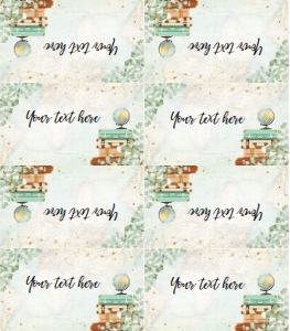 Food Labels Miss to Mrs Travel Gold Eucalyptus design preview