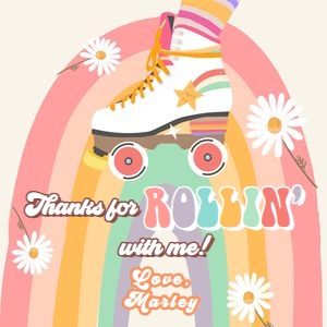 Tag Retro Roller Skates Rainbow 0435 design preview