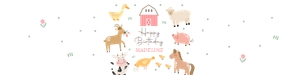 Water Bottle Label Farm Simple Pink White 0436 design preview