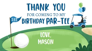 Gable Box Golf Thank You Blue Flag White 0405 design preview