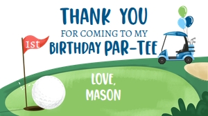 Gable Box Golf Thank You Red Flag White 0405 design preview