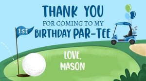 Gable Box Golf Thank You Blue Flag Blue 0405 design preview