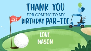 Gable Box Golf Thank You Red Flag Blue 0405 design preview
