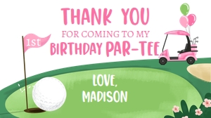 Gable Box Golf Thank You Pink Flag White 0405 design preview