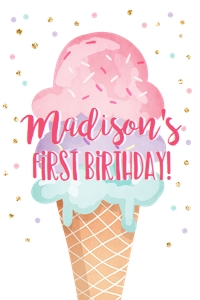 Capri Sun Labels Ice Cream Cone Purple Pink Mint 0243 design preview