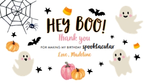 Gable Box Halloween Ghost Pink White Hey Boo 0418 design preview