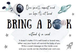 Bring a Book Card Space Astronaut Blue 0366 design preview
