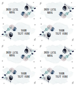 Food Labels Outer Space Astronaut Blue 0366 design preview